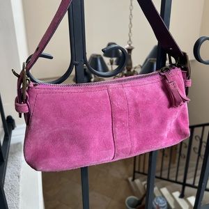 Coach Hampton Suede Demi Tassel Bag